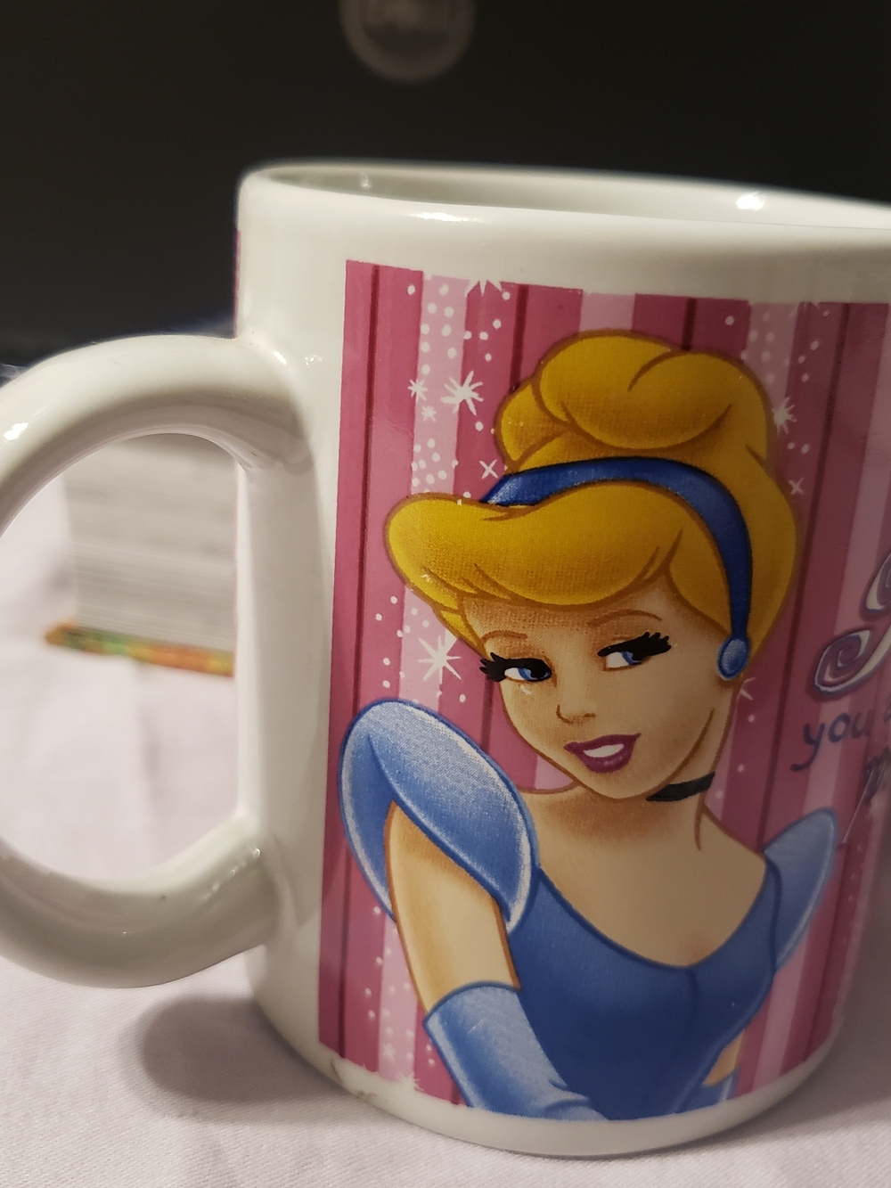 Giftco Cinderella Pink Blue Ceramic Mug Text Mom,‎ You Are My Favorite Princess